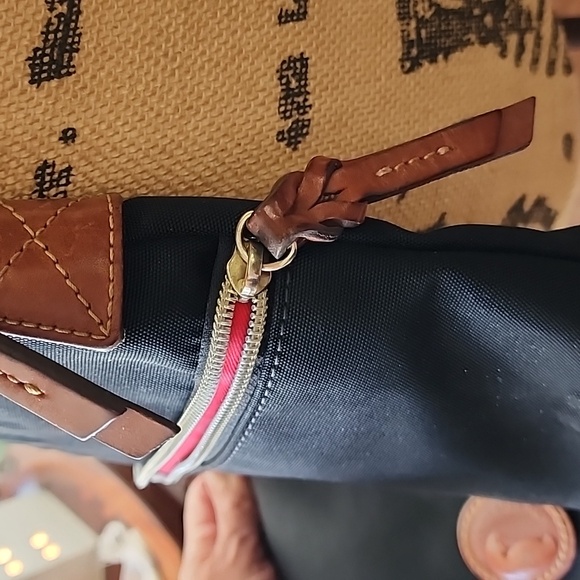 Dooney & Bourke Black Bag with Brown Logo - Picture 4 of 9